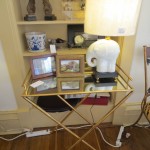 Table, Picture Frames & Lamp