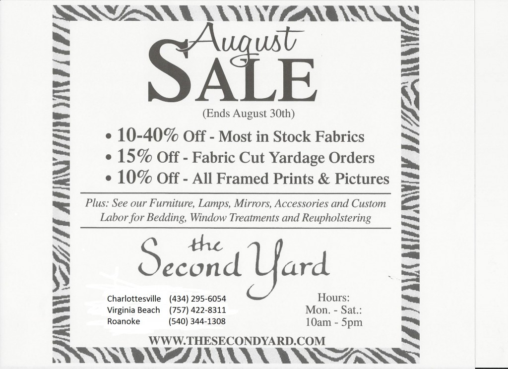 August Sales Ad 2014